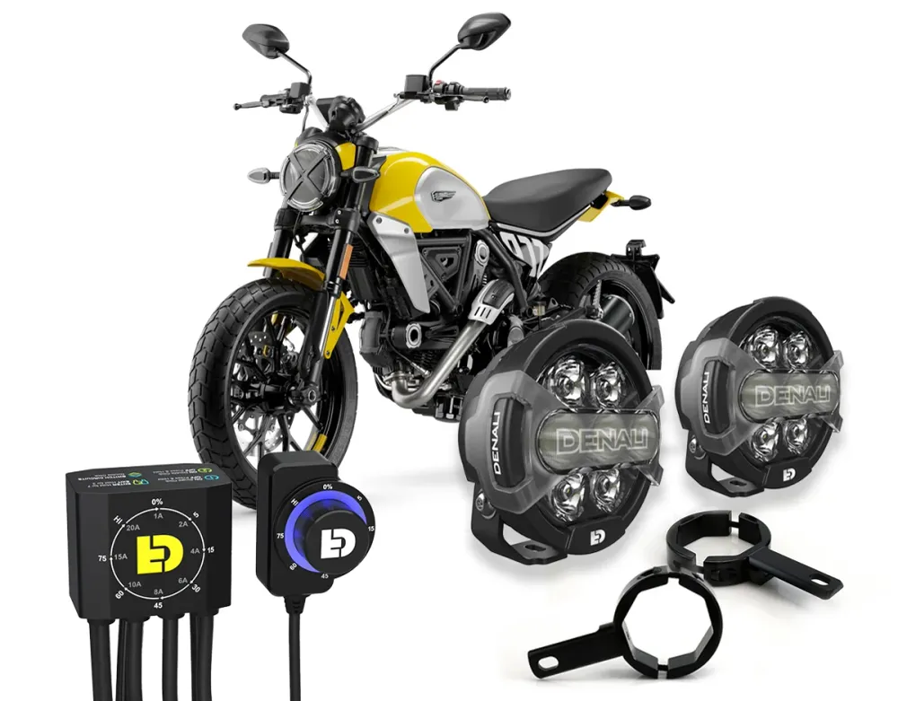 D7 Pro Premium Belysningspakke - Ducati Scrambler 800 2015+ / 1100 2018-2024 DENALI ELECTRONICS