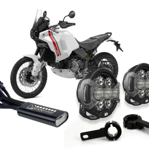 D7 Pro Premium Belysningspakke med Crashbar-beslag - Ducati Desert X 2022+ / Multistrada V4 2021+ DENALI ELECTRONICS