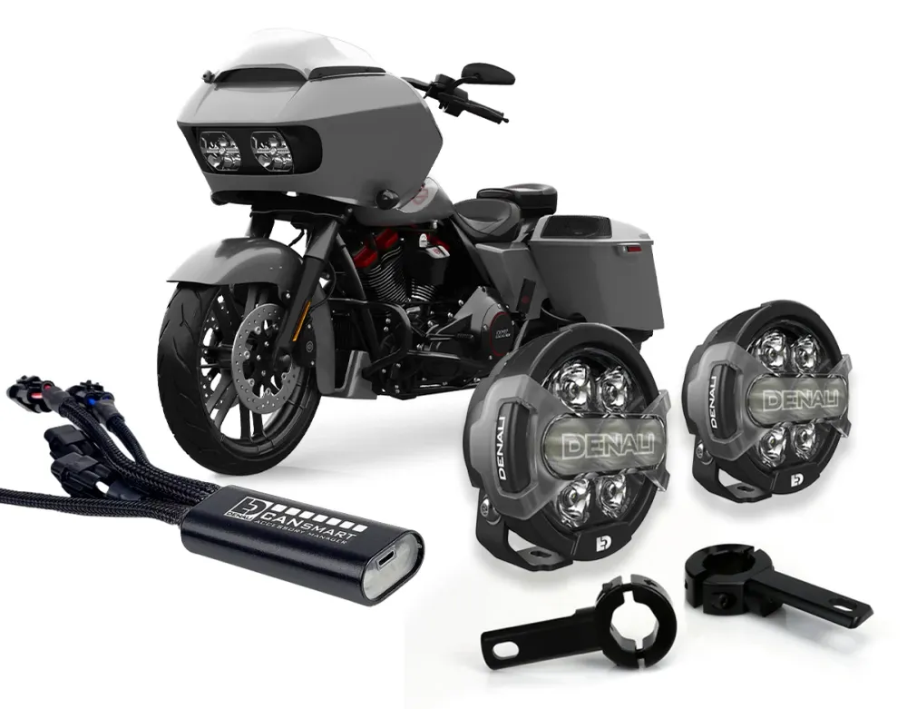 D7 Pro Premium Belysningspakke med Motorbeskyttelsesbeslag - Harley Davidson Motorcykler DENALI ELECTRONICS
