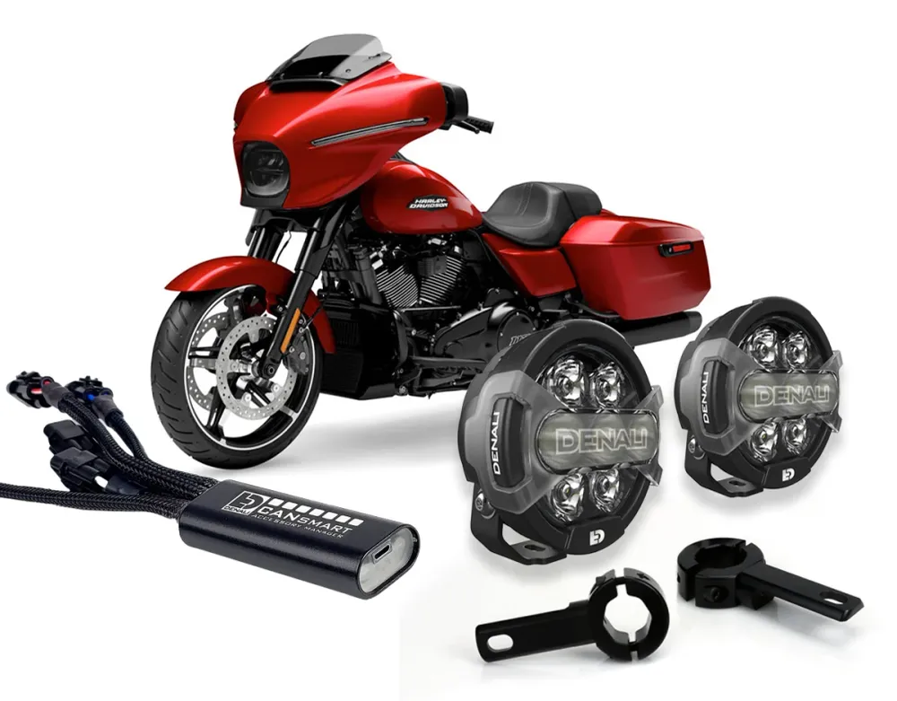 D7 Pro Premium Belysningspakke med Motorbeskyttelsesbeslag - Harley Davidson Motorcykler DENALI ELECTRONICS