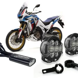 D7 Pro Premium belysningssæt med crashbar beslag - Honda Africa Twin 1100 / 1100 ADV S 2020-2023 DENALI ELECTRONICS