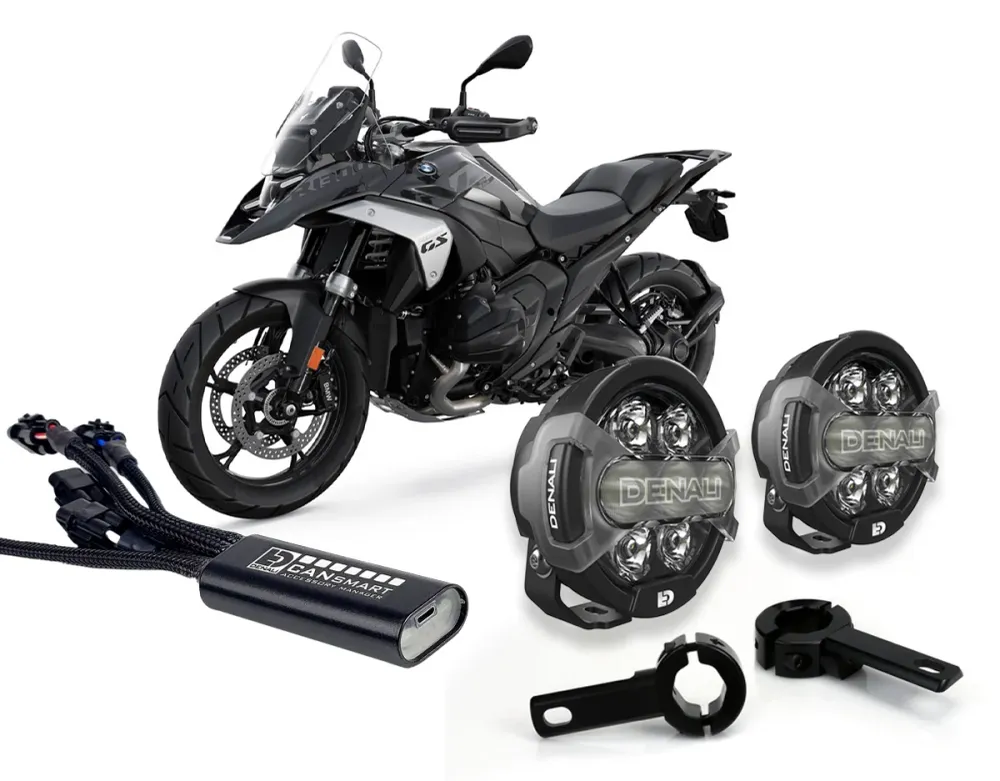 D7 Pro Premium belysningssæt med crashbar beslag - BMW R 1300 GS 2024+ & GSA 2025+ DENALI ELECTRONICS