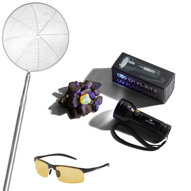 Ravjagt-pakke V1 fra danske OwlBite® med Original™, ravbrille & ravkese