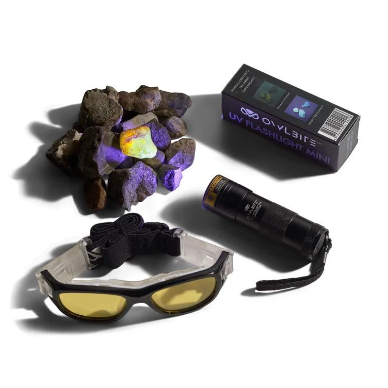 Ravlygte Mini™ + Ravbrille™ børn - Kraftig UV-lygte fra danske OwlBite®
