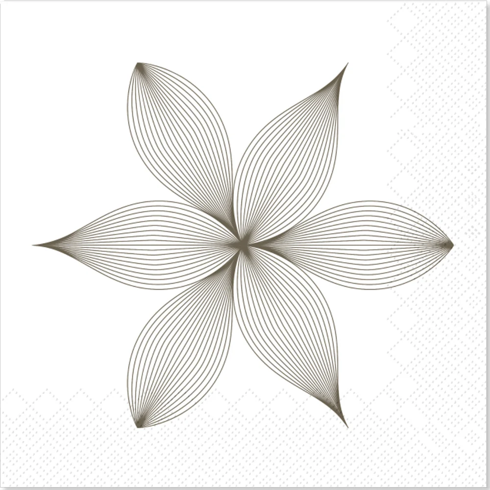 Chic Antique Papirservietter Med Blomst Mocca 16x16cm