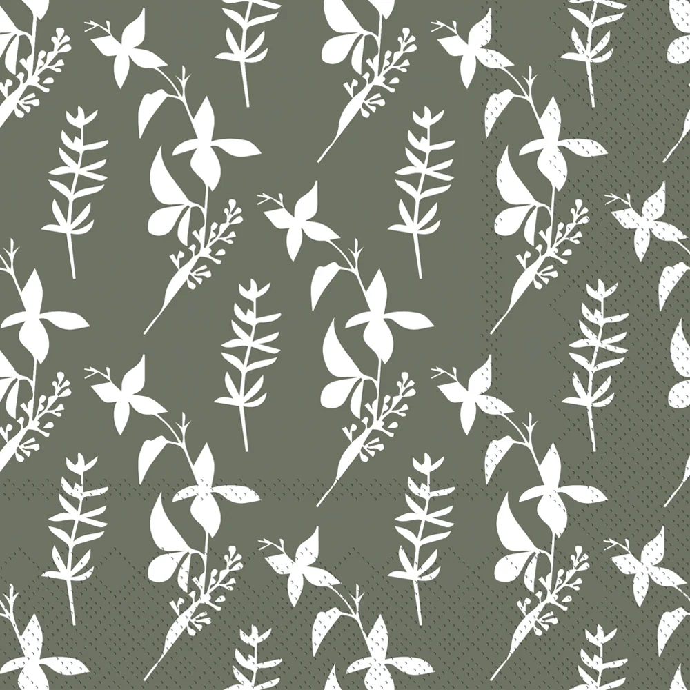 Chic Antique Papirservietter Med Blomster Mos 16x16cm