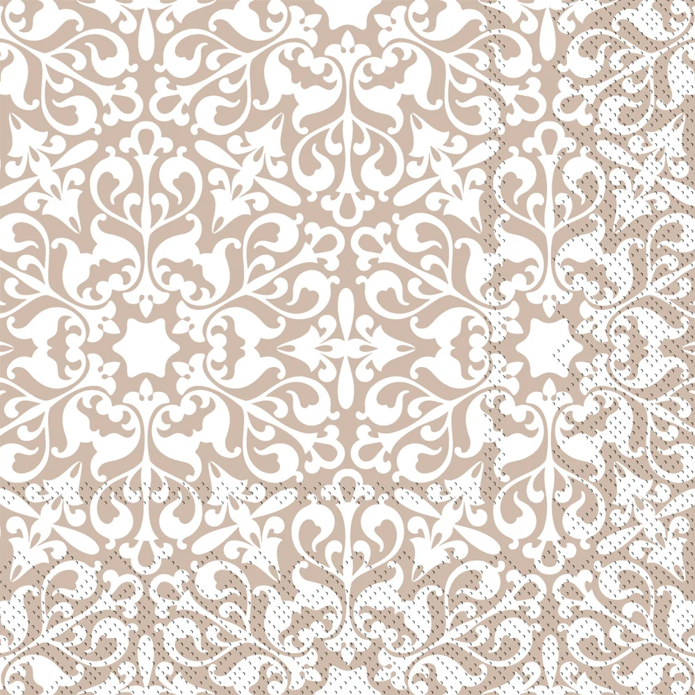 Chic Antique Papirservietter Med Mønster Hør 16x16cm