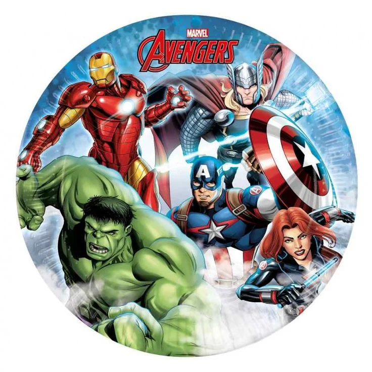 Avengers tallerkener, 23 cm, 8 stk.