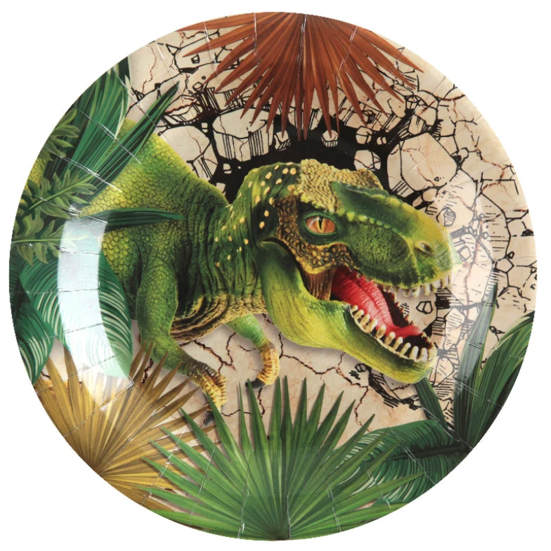 Dinosaur tallerkener, 10 stk.