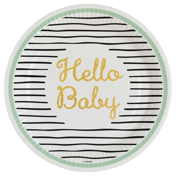 "Hello baby" tallerken, 23 cm, 8 stk.