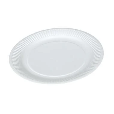 Paptallerken Catersource Ø23cm Bionedbrydelig Hvid Kraftig - 10 pk x 100 stk/krt