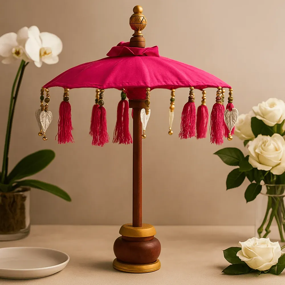 Dekorativ parasol pink 40cm