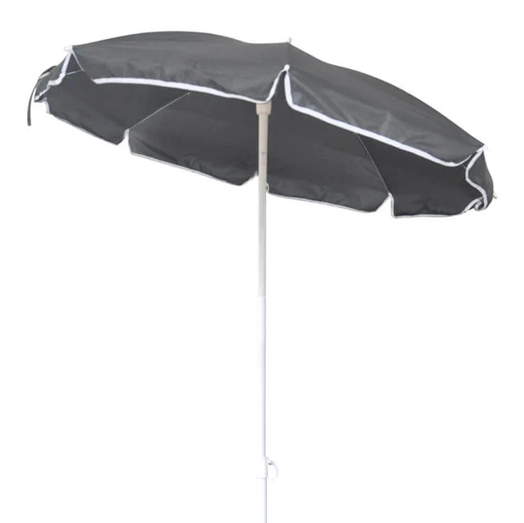 Hoffmann - Strandparasol 160 cm - Grå