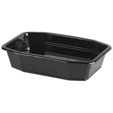 Bakke 1-rum 1000 ml 215x148x50 mm HMR PP Sort,312 stk/krt