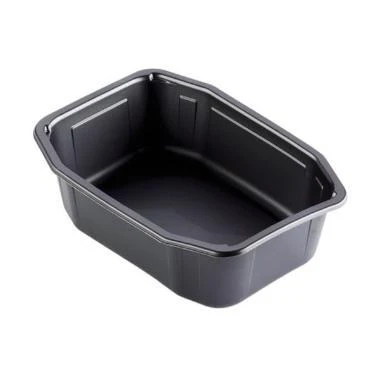 Bakke 1-rum 1395 ml 215x148x70 mm HMR PP Sort,232 stk/krt