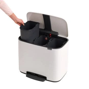 Brabantia - Pedalspand 3 x 11L. - Hvid