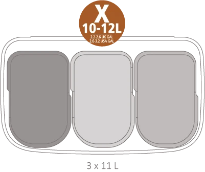 Brabantia - Pedalspand 3 x 11L. - Hvid