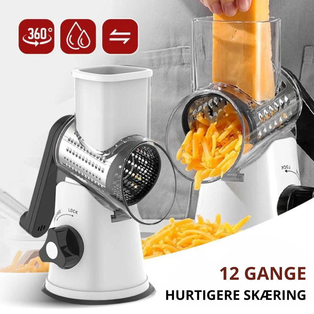 TurboGrate™ | Gør madlavning hurtigere, sjovere og helt uden besvær Hvid