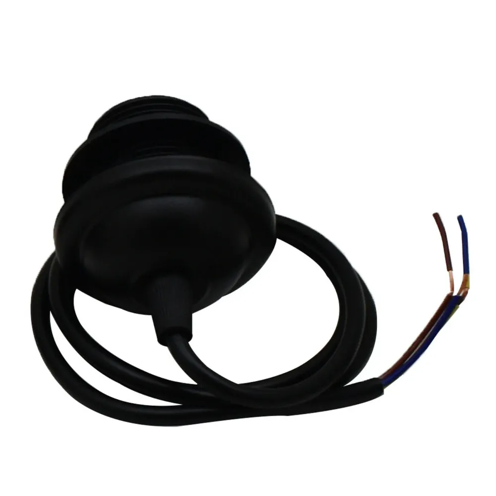 Stof flex vintage pendellampe fatning E27 reservedel til lampe sort 1M~1648