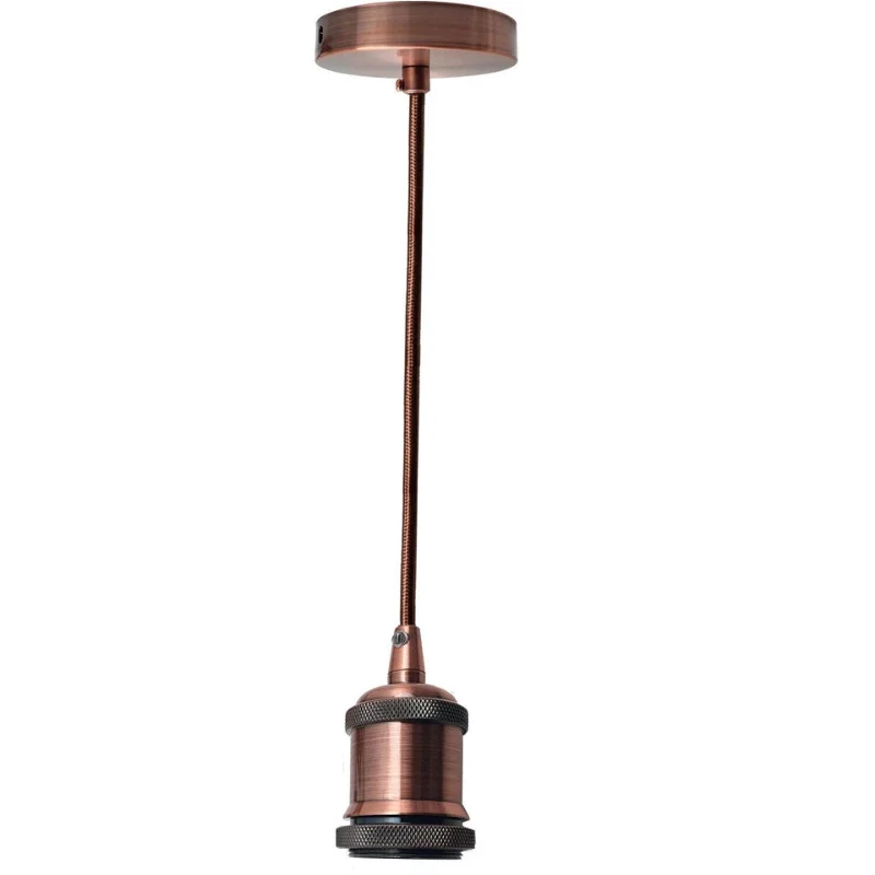 Vintage industriel E27 pendellampe - kobber - 1m~1222