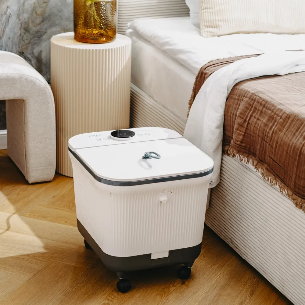 Fodspa med massage, varme og saltbeholder