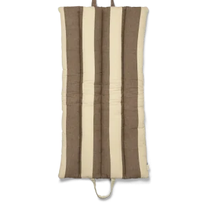 Organic Cotton Strand Folding Mat - Carob Brown/Parchment