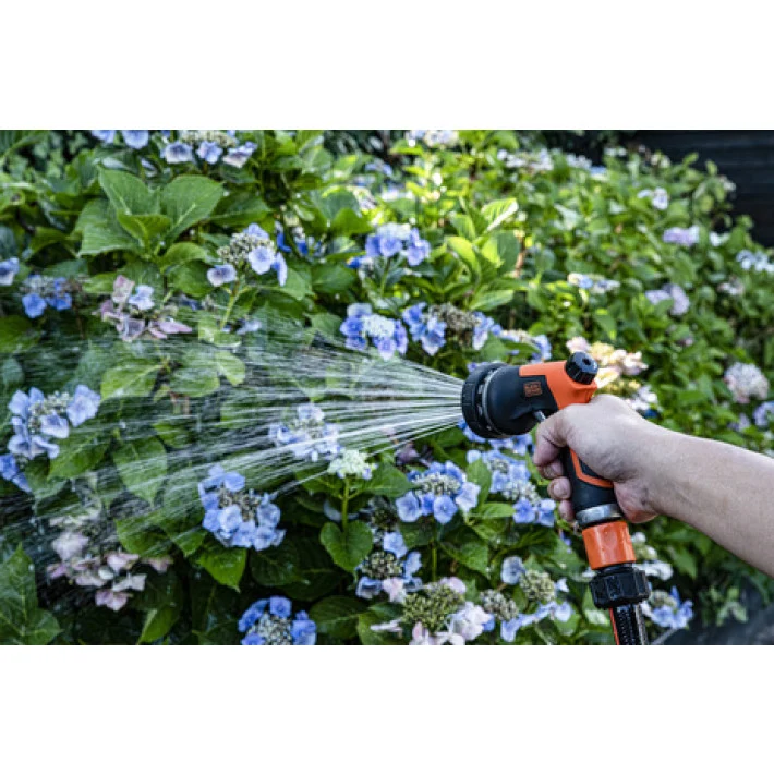 Black+Decker Deluxe Vandingssæt med Havebruser – 8 Sprøjtemønstre