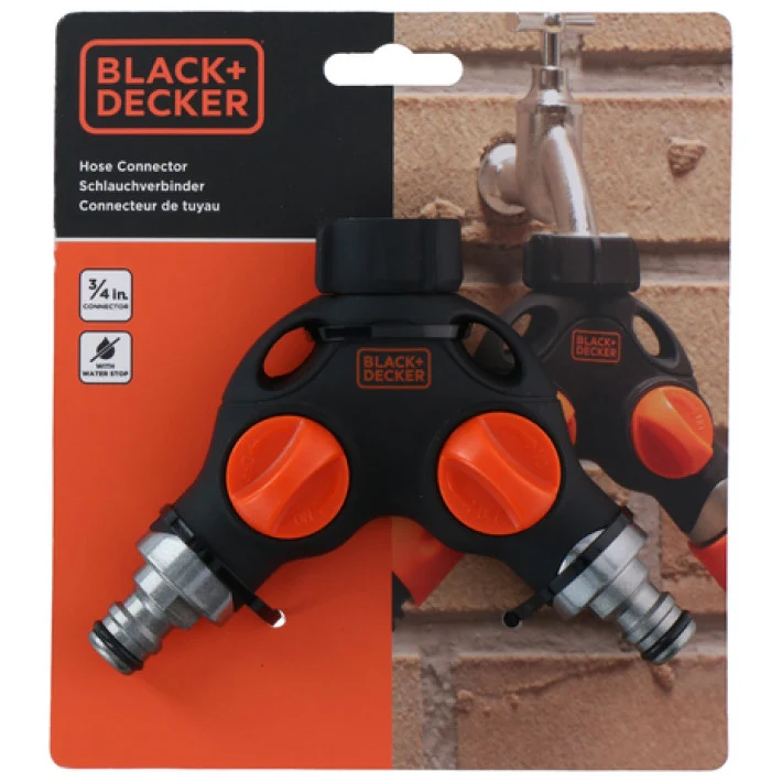 Black+Decker Vandfordeler med 3/4" Tilslutning og Vandstop