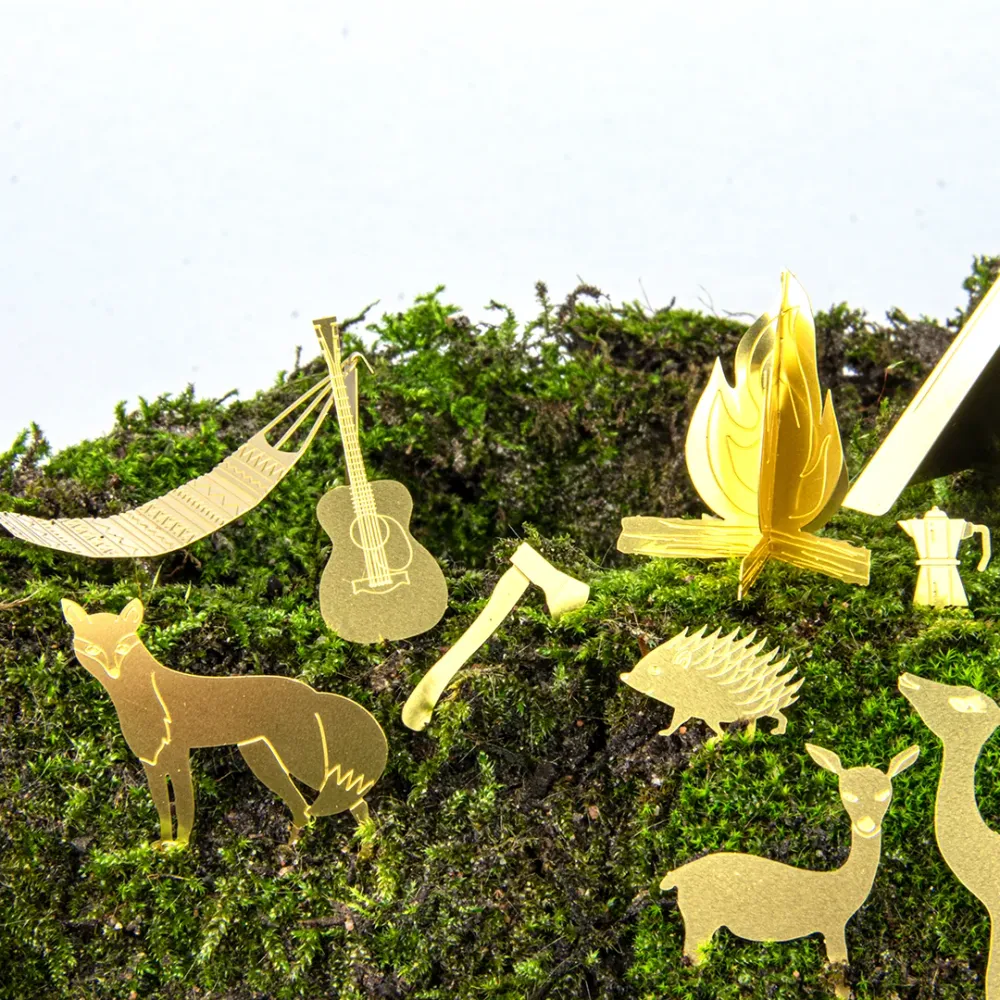 Mini campingsæt | DIY sæt i messing Botanopia