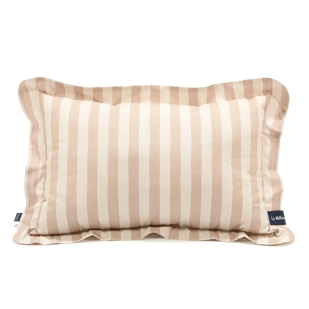 La Millou sovepude bomuld ABC striber beige