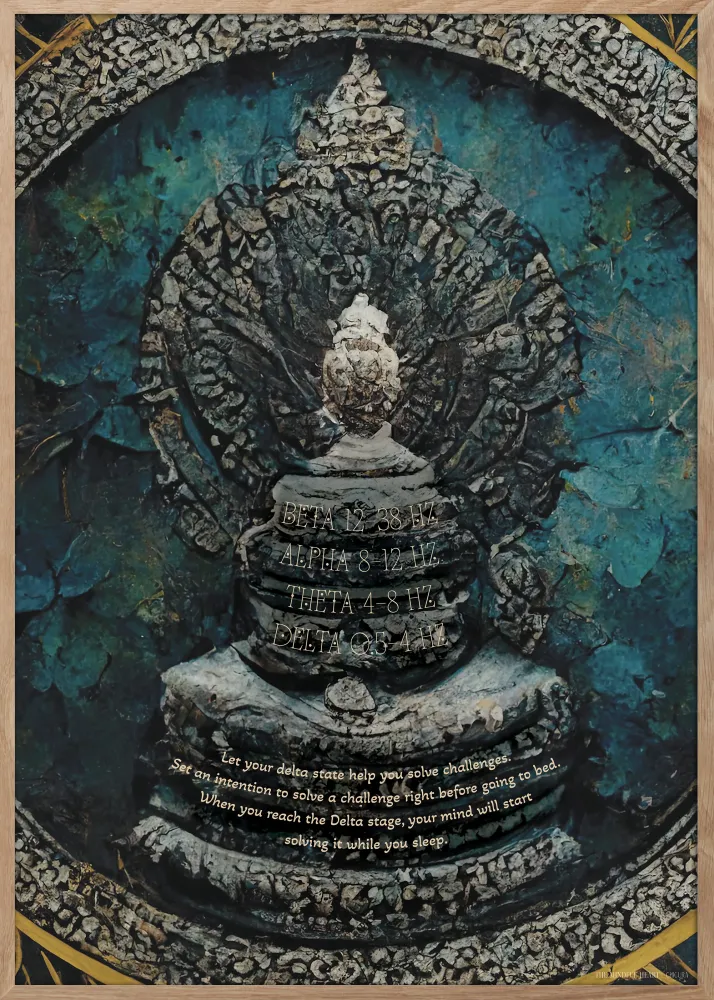 Mindful Heart - Billedvæg Nr. 2 - Med Egetræsrammer (Glas) ChiCura Copenhagen DK