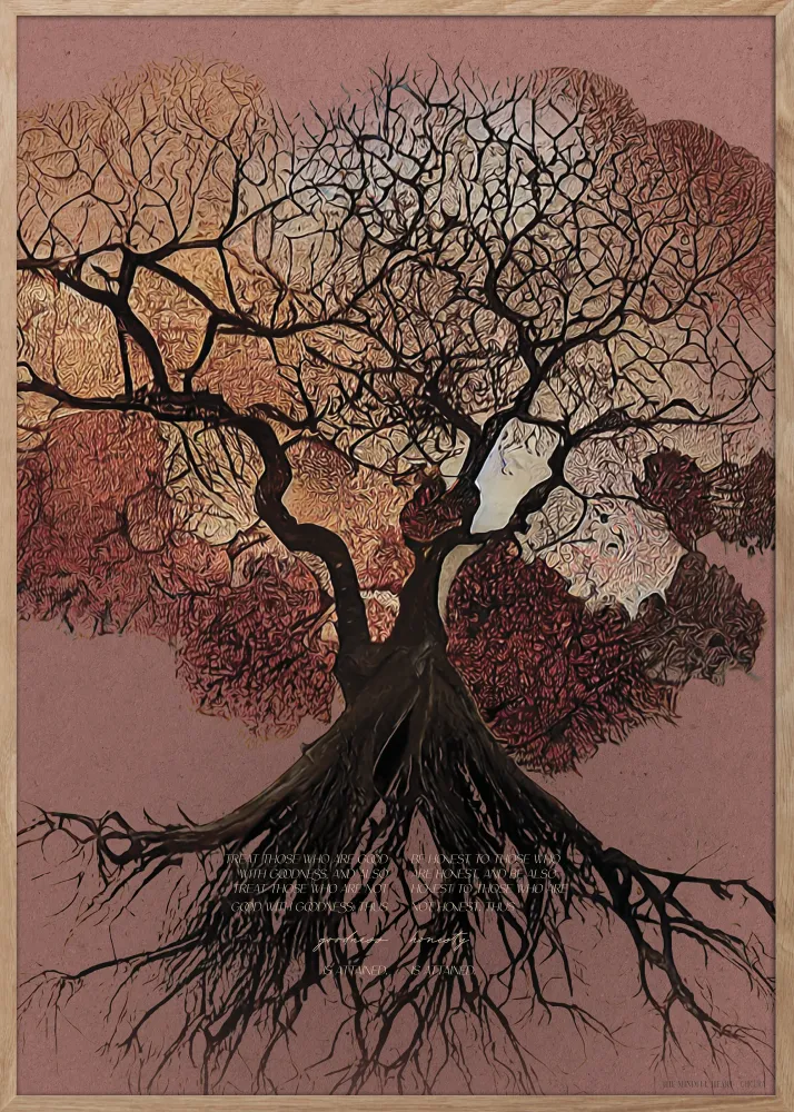 Mindful Heart - Billedvæg Nr. 2 - Med Sorte Rammer (Akrylglas) ChiCura Copenhagen DK