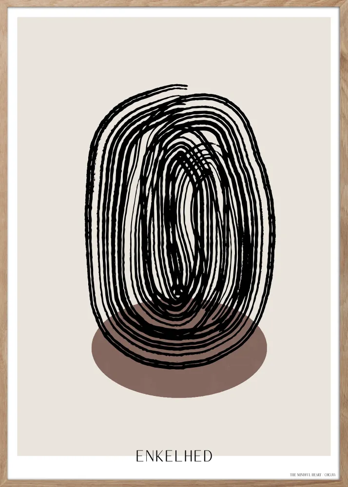 Mindful Heart - Billedvæg Nr. 8 - Med Sorte Rammer (Akrylglas) ChiCura Copenhagen DK