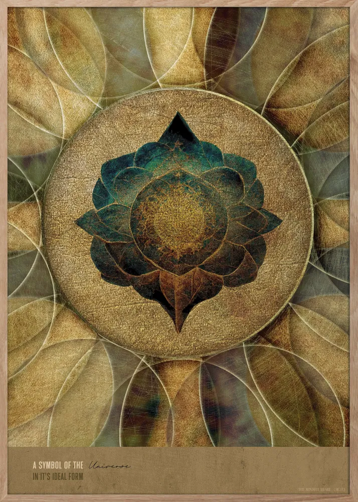 Mindful Heart - Billedvæg Nr. 4 - Med Sorte Rammer (Akrylglas) ChiCura Copenhagen DK
