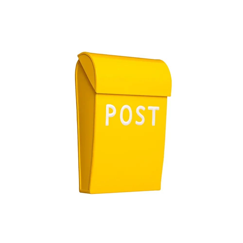 Bruka Design postkasse, Micro - Gul