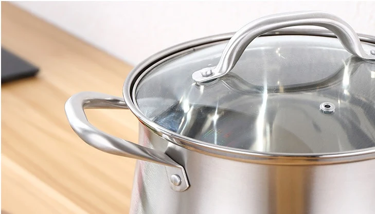 304 Stainless Steel Double-Bottom Soup Pot 20cm
