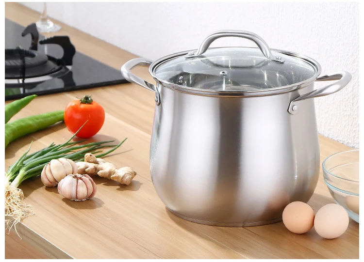 304 Stainless Steel Double-Bottom Soup Pot 20cm