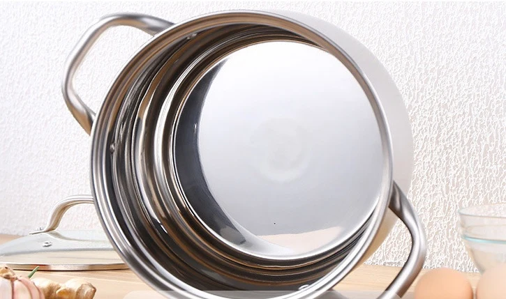 304 Stainless Steel Double-Bottom Soup Pot 20cm