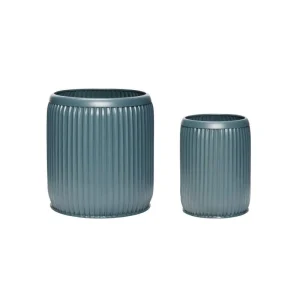 Hübsch all-metal potte, mørkegrøn, S/2