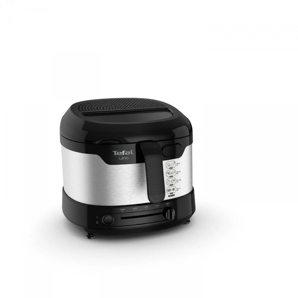 Tefal Uno FF215D Enkelt 1,8 L Enkeltstående 1600 W Frituregryde Sort, Rustfrit chromed
