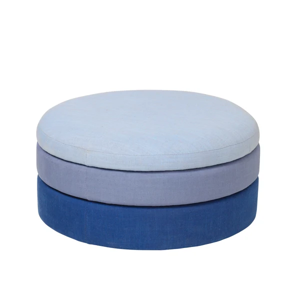 Broste Copenhagen - Pond - Pouf - Cobalt Shades - 2 størrelser