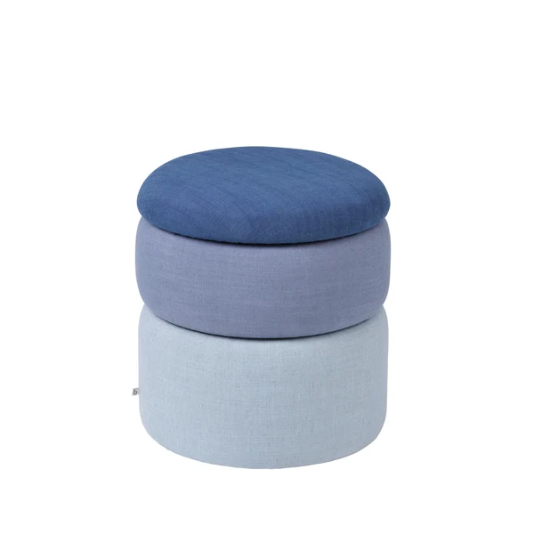 Broste Copenhagen - Pond - Pouf - Cobalt Shades - 2 størrelser
