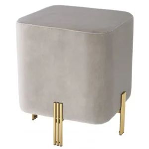 Eichholtz Burnett puf - Savora greige elegant stof
