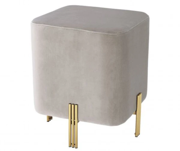 Eichholtz Burnett puf - Savora greige elegant stof