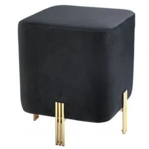 Eichholtz Burnett puf - Savora roche black fløjl Genuine Leather