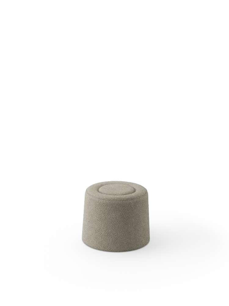 Handcrafted Praline Puf (Ø52 cm) - Natural bouclé