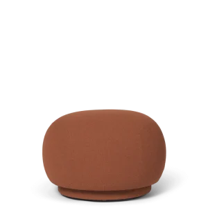 Rico Pouf - Grain - Baked Clay | Solid Wood | Removable Cushion