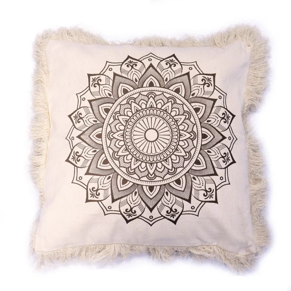 Bomuld Pudebetræk Lotus Mandala 60x60 cm Bronze