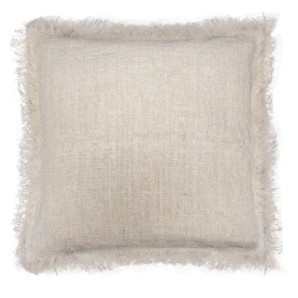 Linnedpude 45x45cm med frynser