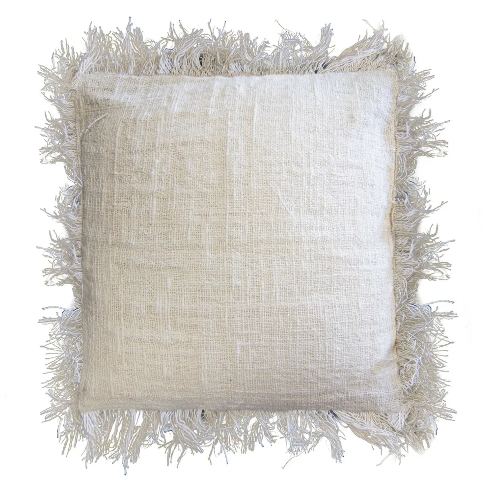 Linnedpude 60x60cm med frynser